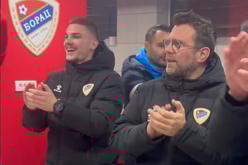 Igrači Borca euforično proslavili trijumf nad Željezničarom, pridružio se i Misimović